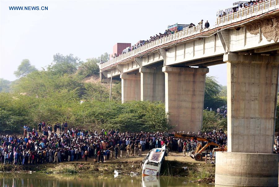 INDIA-RAJASTHAN-BUS ACCIDENT