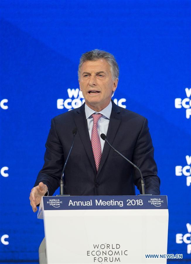 SWITZERLAND-DAVOS-WEF ANNUAL MEETING-ARGENTINA-PRESIDENT