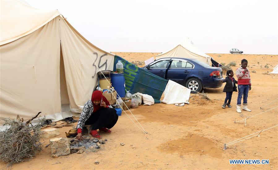 LIBYA-BANI WALID-DISPLACED FAMILIES