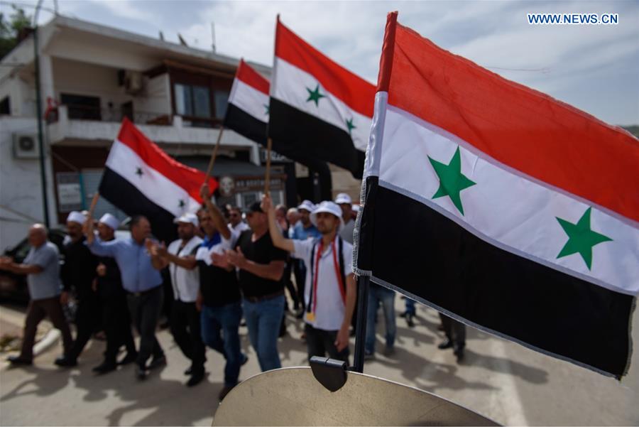 MIDEAST-GOLAN HEIGHTS-DRUZE-SYRIAN-INDEPENDENCE DAY