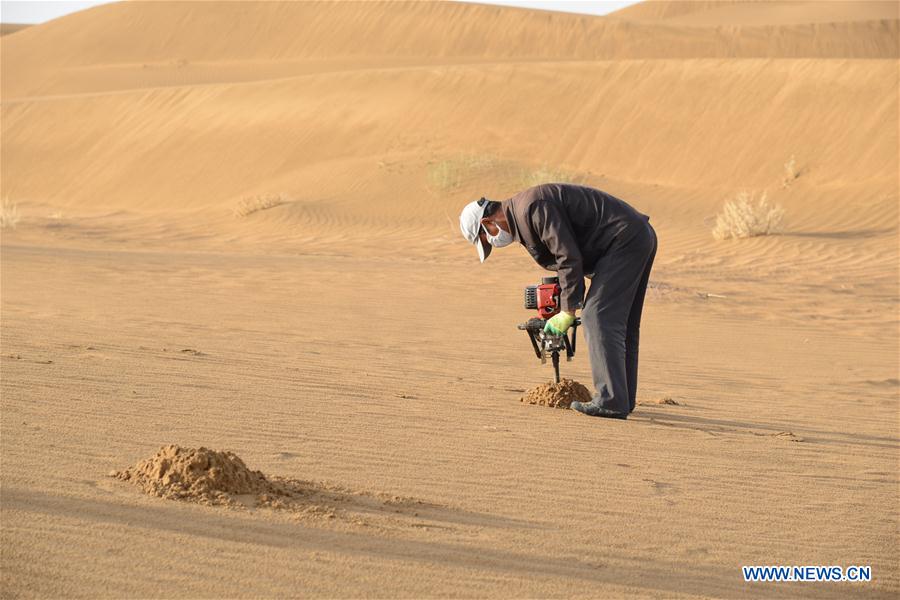 CHINA-INNER MONGOLIA-KUBUQI DESERT-WORKERS (CN)