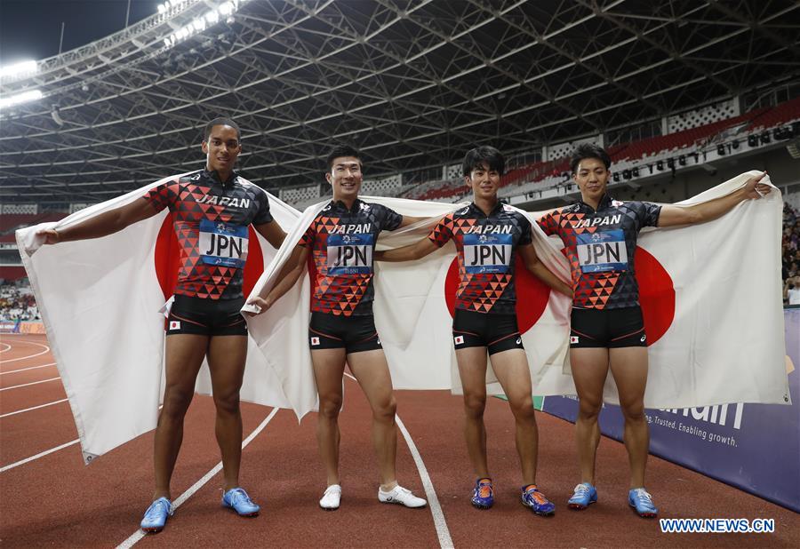 (SP)INDONESIA-JAKARTA-ASIAN GAMES-ATHLETICS-MEN'S 4X100M RELAY