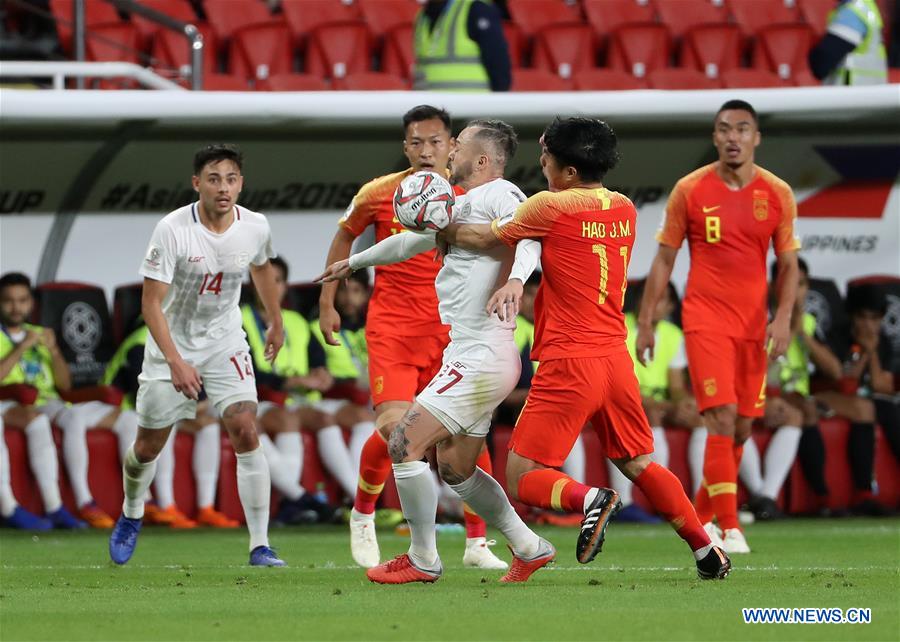 (SP)UAE-ABU DHABI-SOCCER-AFC ASIAN CUP 2019-GROUP C-CHN VS PHI