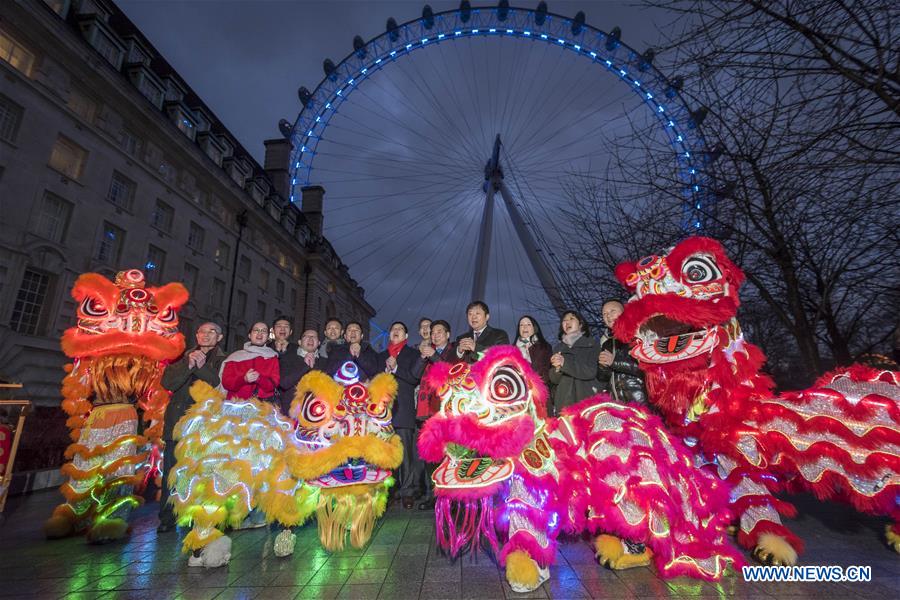 BRITAIN-LONDON-CHINESE NEW YEAR-LIGHTING UP CEREMONY