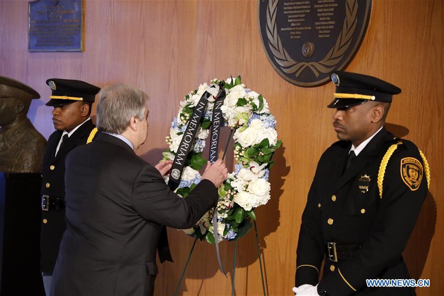 UN-ETHIOPIAN AIRLINES-CRASH VICTIMS-WREATH-LAYING CEREMONY