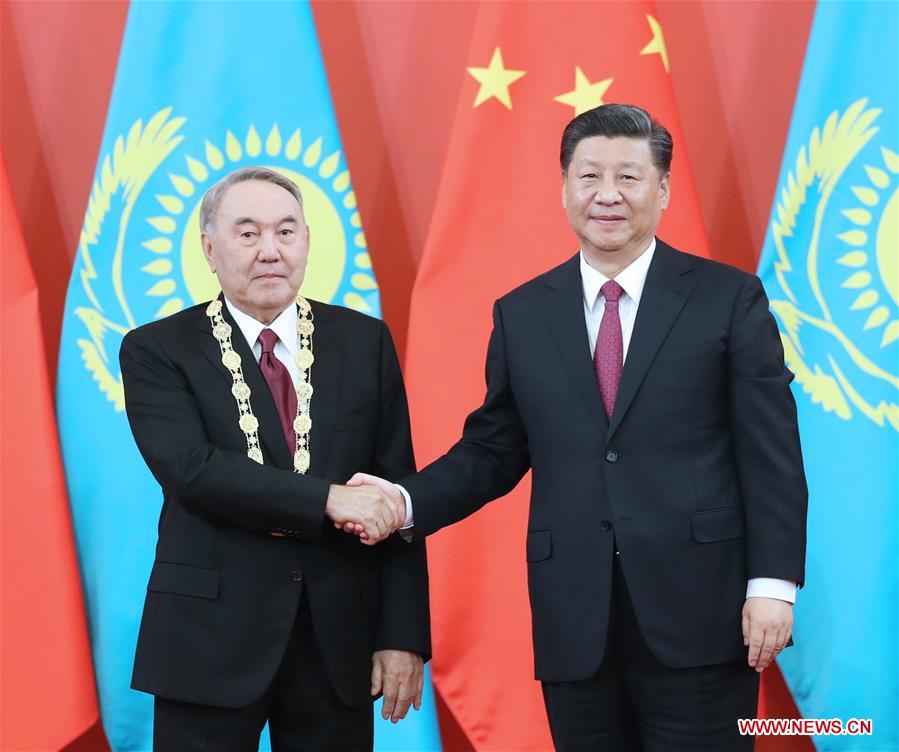 CHINA-BEIJING-XI JINPING-FIRST PRESIDENT OF KAZAKHSTAN-FRIENDSHIP MEDAL (CN)