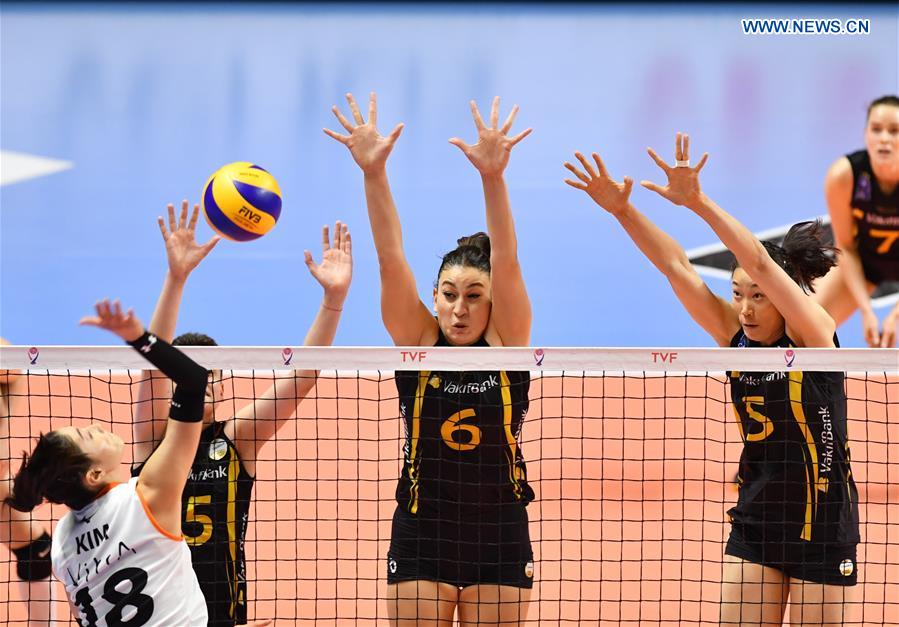 (SP)TURKEY-ISTANBUL-VOLLEYBALL-TURKISH WOMEN'S LEAGUE-VAKIFBANK VS ECZACIBASI