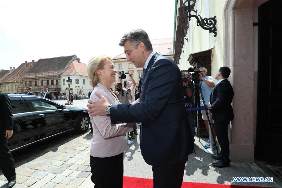 CROATIA-ZAGREB-URSULA VON DER LEYEN-VISIT