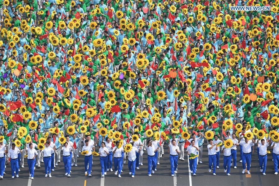  (PRC70Years) XINHUA PHOTOS OF THE DAY