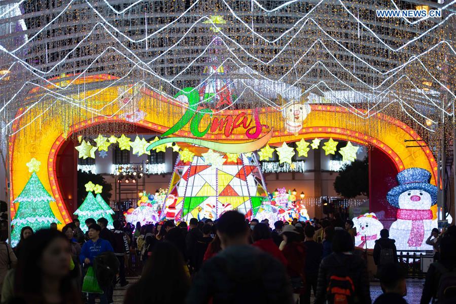 CHINA-MACAO-SENADO SQUARE-FESTIVE LIGHTS-CHRISTMAS-NEW YEAR (CN)